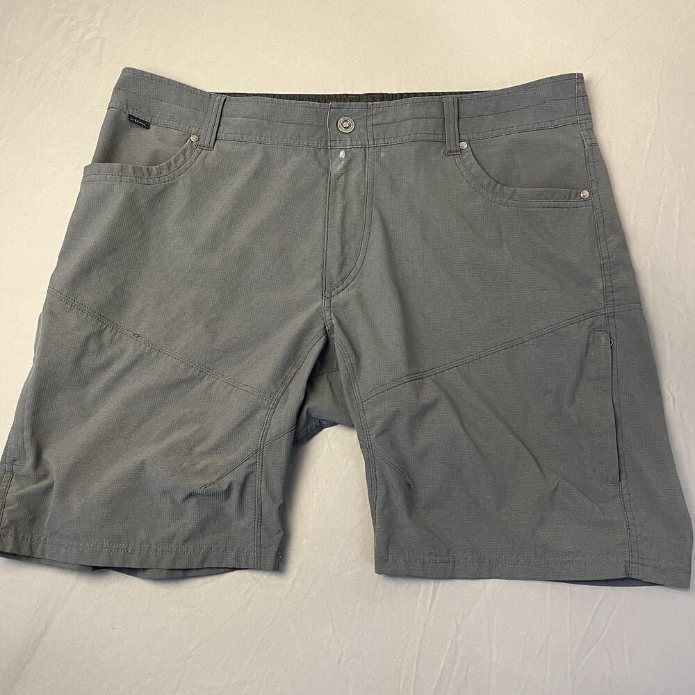 KUHL Silencr Kargo Shorts Mens Size 40 Gray 10" Camping Hiking 5230 Ripstop